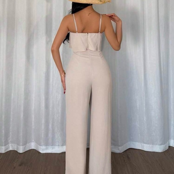 Elegant Cream Jumpsuit - Picture 2 of 6